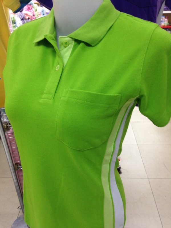 เสื้อโปโลผ้า TC ลาครอสสีเขียว