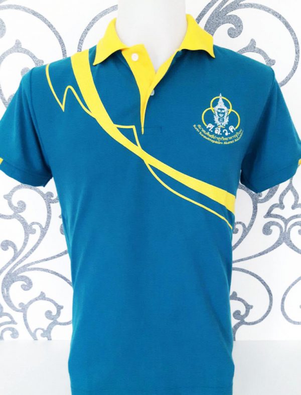 เสื้อโปโลสกรีนลายด้านหน้า