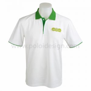 เสื้อโปโล สีขาว Eco Style