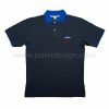 เสื้อโปโล สีดำ คอปกสีน้ำเงิน